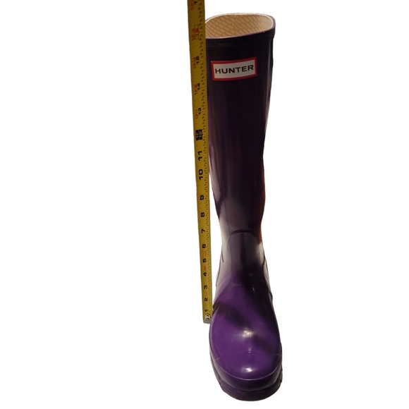 Hunter Women's Original Tall Purple Knee-High Rubber RainBoot Size 5M/6F - Picture 7 of 9